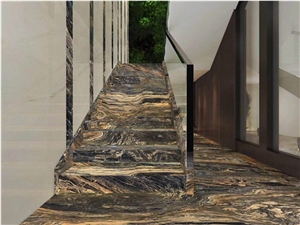 Thin Thick Quartzite Van Gogh Golden Tiles Slabs