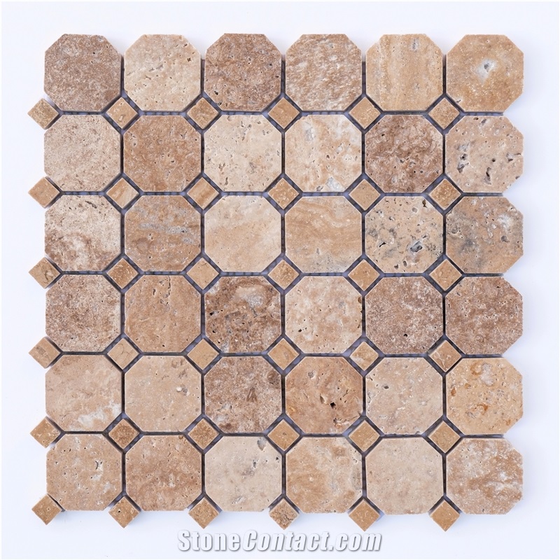 Mosaic From Natural Travertine
