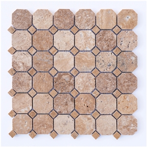 Mosaic From Natural Travertine