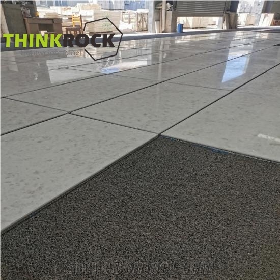 Crystal White Marble Lightweight Composite Honeycomb Backed Wall Panels