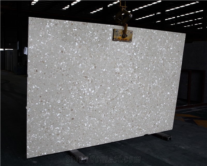 Grey White Artificial Stone Slab for Projects