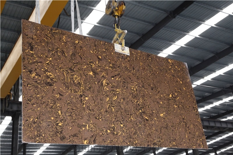 Moca Brown Artificial Stone Slab Manmade Stone