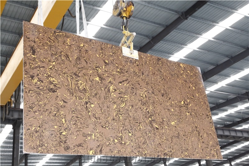Moca Brown Artificial Stone Slab Manmade Stone