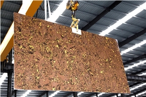Moca Brown Artificial Stone Slab Manmade Stone