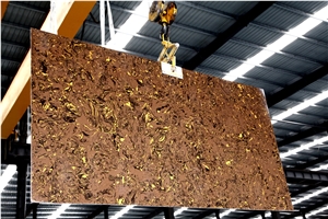 Moca Brown Artificial Stone Slab Manmade Stone