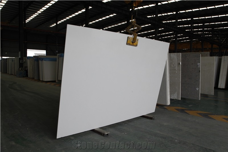 White Jade Artificial Stone Slab for Wall Tiles