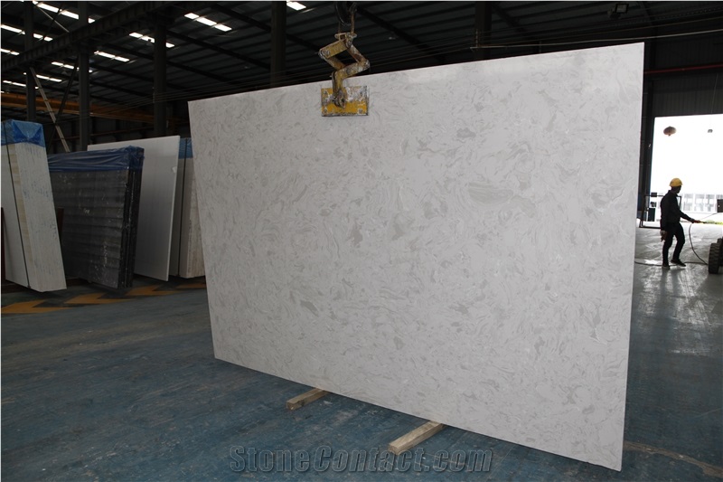 Xixi Grey Artificial Stone Slab for Floor Tiles