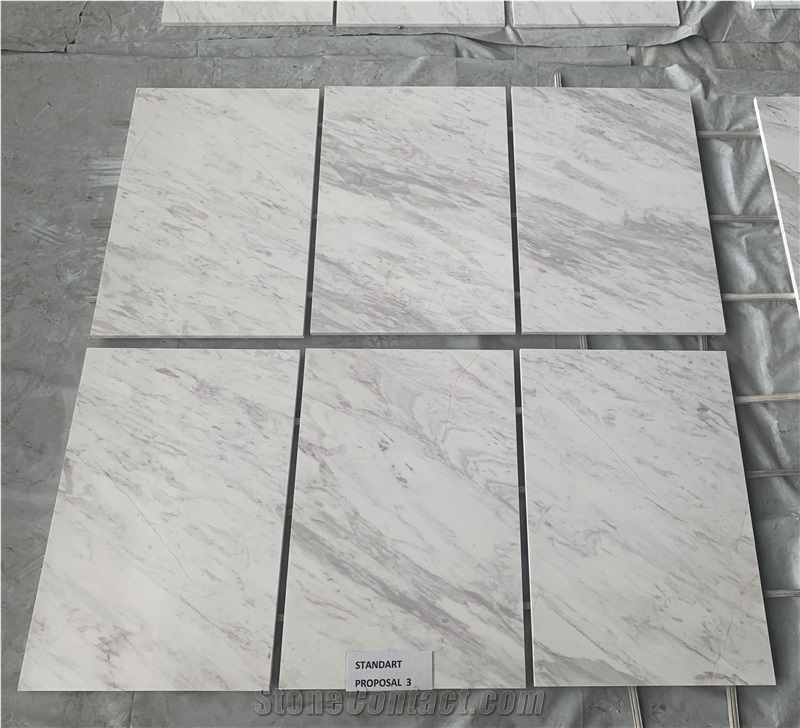 Santa Marina Marble Slabs & Tiles, White Marble