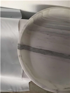 Carrara White/Honed Marble Fruit Bowl for Home