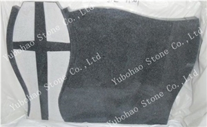 G654/Cross Upright Simple Granite Tombstone