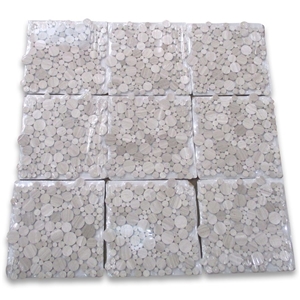 Athens Marble Bubble Round Paramount Mosaic Tile