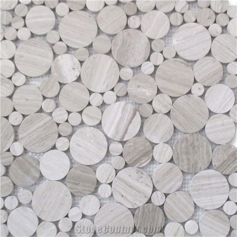 Athens Marble Bubble Round Paramount Mosaic Tile