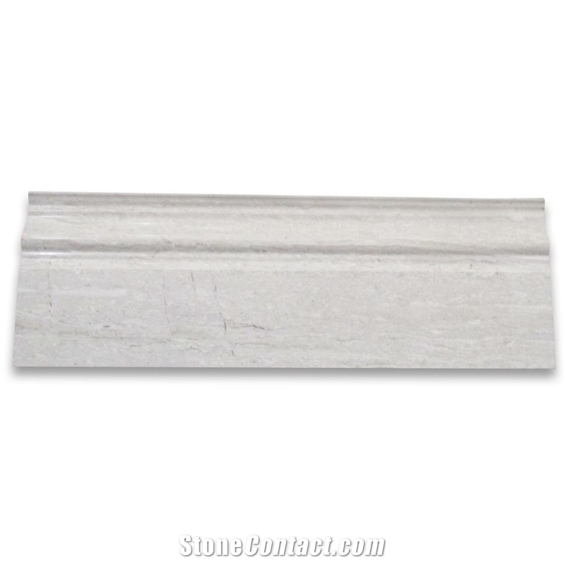 Athens Silver Cream Marble Baseboard Molding Tile