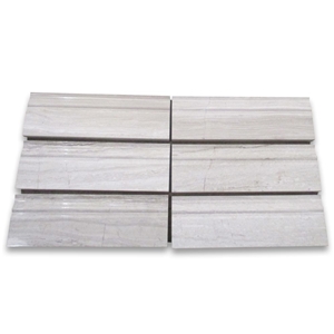 Athens Silver Cream Marble Baseboard Molding Tile