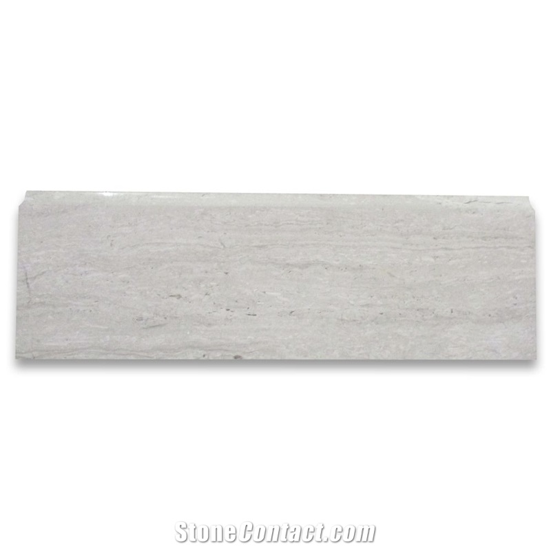 Athens Silver Cream Marble Baseboard Molding Tile
