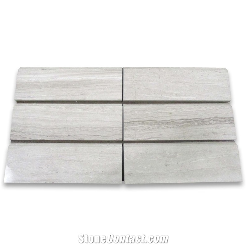 Athens Silver Cream Marble Baseboard Molding Tile