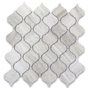 Athens Stone Medium Arabesque Baroque Lantern Mosaic Tile