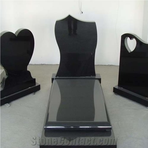Black Marble Monument Tombstone