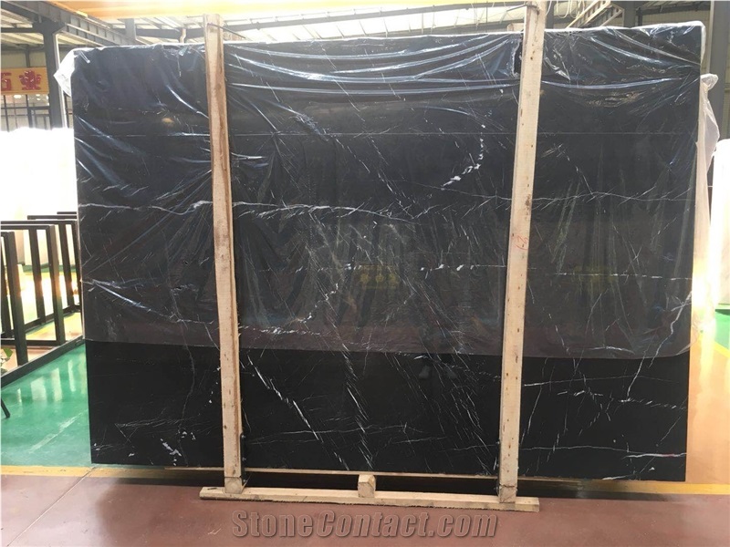 Black Marquina Marble Versailes Pattern
