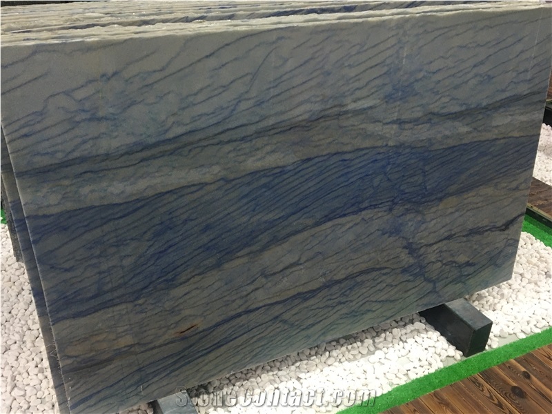 Blue Azul Macaubas Quartzite Slabs for Background