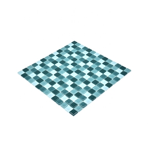 Blue Glossy Glass Mosaic for Swimming Pool Tile