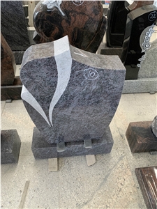 Blue Granite Bahama Blue Granite Upright Headstone
