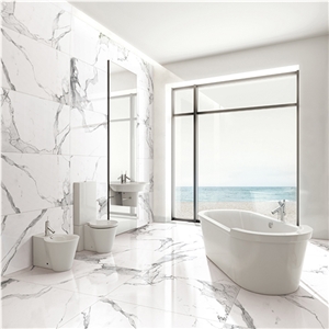 Calacatta Carrara White Marble Bathroom Wall&Floor