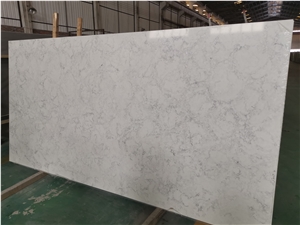 Carrara White Flower Lines Quartz Slabs Cheap Carrara White Flower Lines Quartz Slabs Cheap