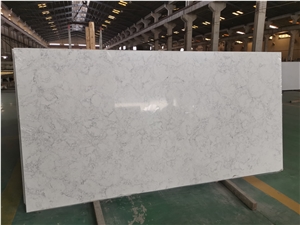 Carrara White Flower Lines Quartz Slabs Cheap