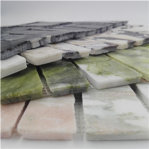 Cheap Wall Designs Different Color Marble Mosaic