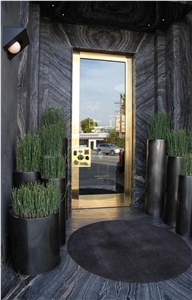 China Black Froest Wooden Gain Marble Entrance