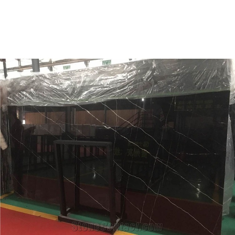 Chinese Marquina Marble Ashlar Pattern