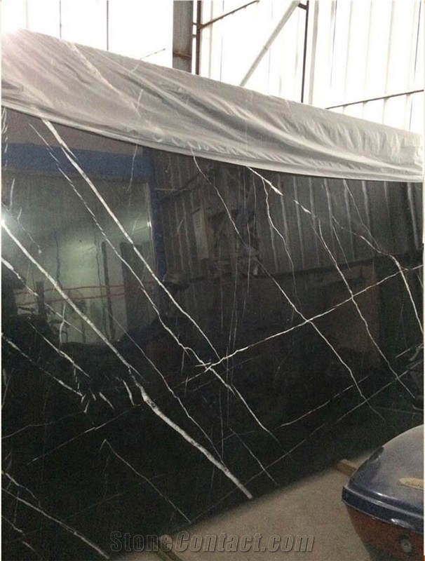 Chinese Marquina Marble Ashlar Pattern