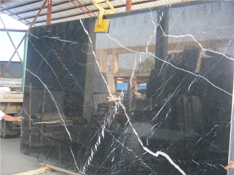Chinese Marquina Marble Ashlar Pattern