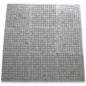 Crema Marfil 1x1 Square Mosaic Tile Polished