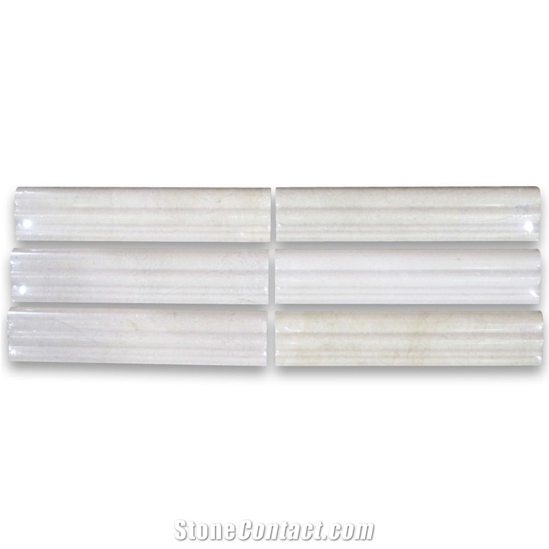 Crema Marfil 2-12x12 Chair Rail Trim Molding