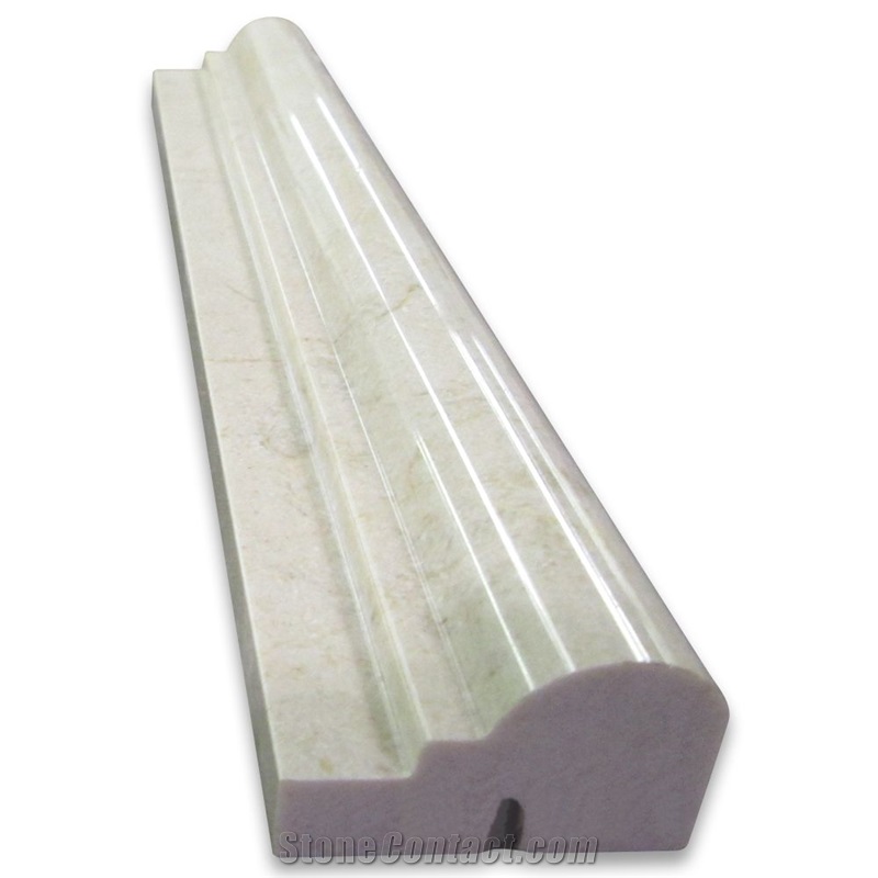 Crema Marfil 2x12 Chair Rail Trim Molding Polished
