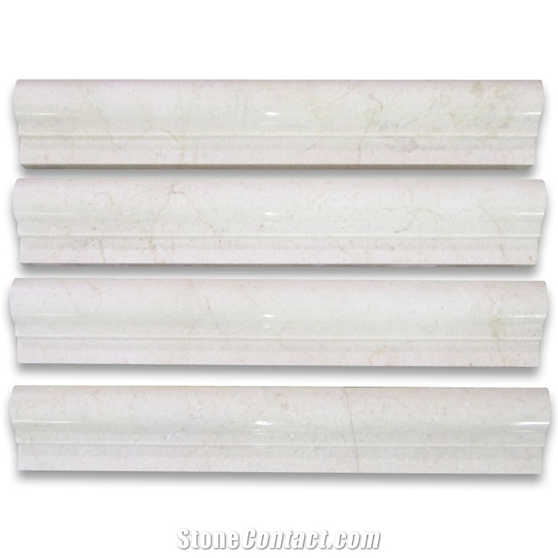 Crema Marfil 2x12 Chair Rail Trim Molding Polished