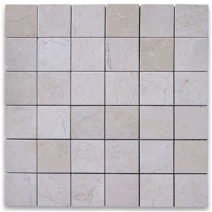 Crema Marfil 2x2 Square Mosaic Tile Polished
