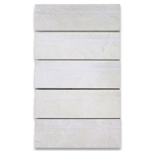 Crema Marfil 4x12 Baseboard Molding Polished