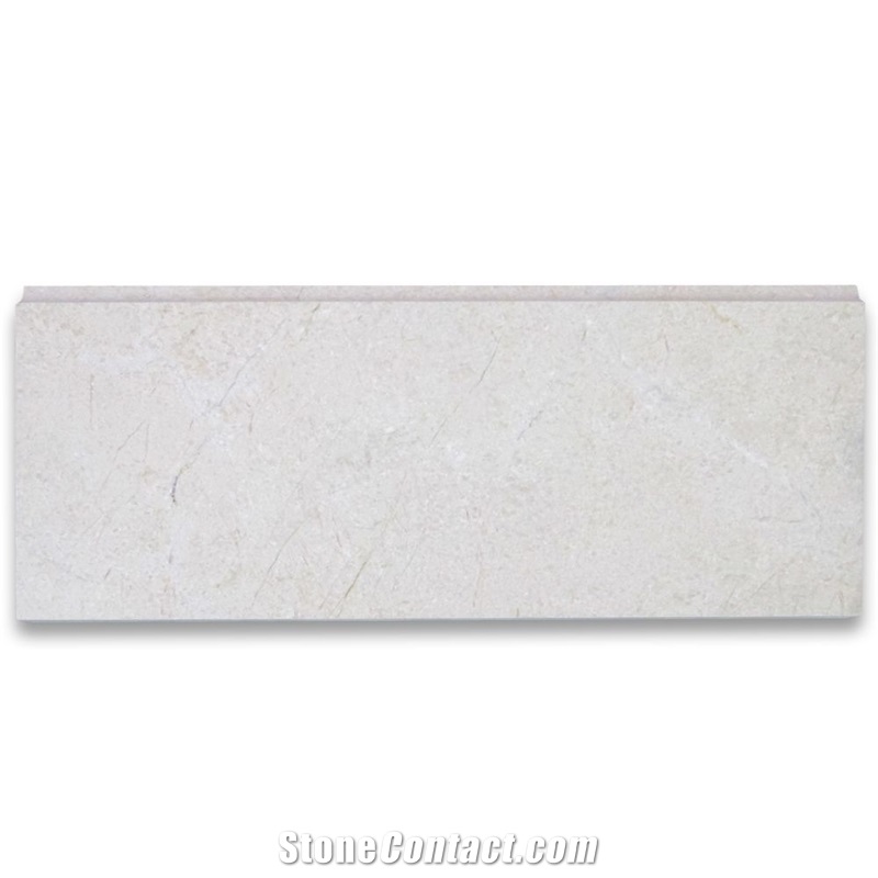 Crema Marfil 4x12 Baseboard Molding Polished