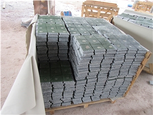 Dark Grey G654 Granite Driveway Cobble Stone