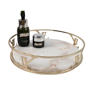 Factory Direct Round Marble Tray Decorations