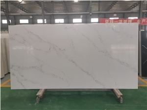 Hot Sale White Calacatta Quartz Jumbo Slab