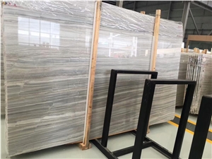 Light Grey Putin Wood Marble Slabs Bathroom Tiles