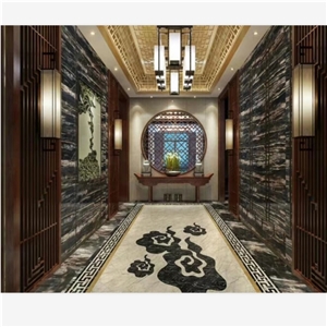 Luxury Phantom Black Marble Table Desk Tops