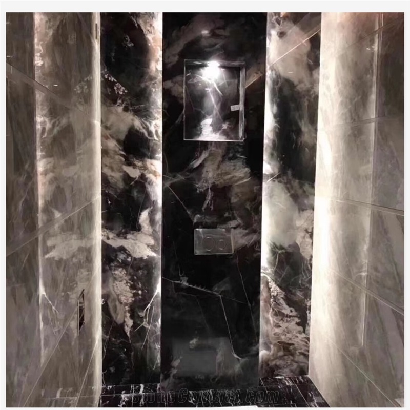 Luxury Phantom Black Marble Table Desk Tops