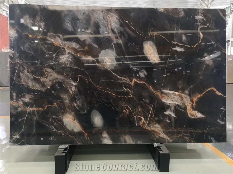 Luxury Phantom Black Marble Table Desk Tops