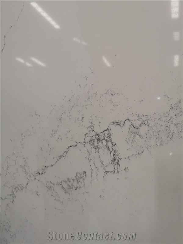 Manufacturer White Carrara Quartz Slabs for Sale