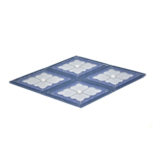 Marmara Grey Blue Wterjet Glass Mosaic Tiles